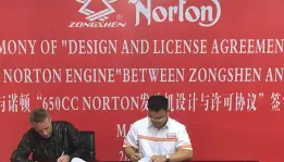 Perusahaan Motor China Gunakan Mesin Motor Norton 